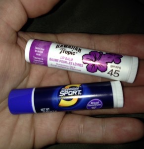 Hawaiian Tropic Tropical Flavor Lip Balm (top) and Coppertone Sport Sunscreen Lip Balm (bottom) will keep your lips soft and sunburn-free, all summer long.